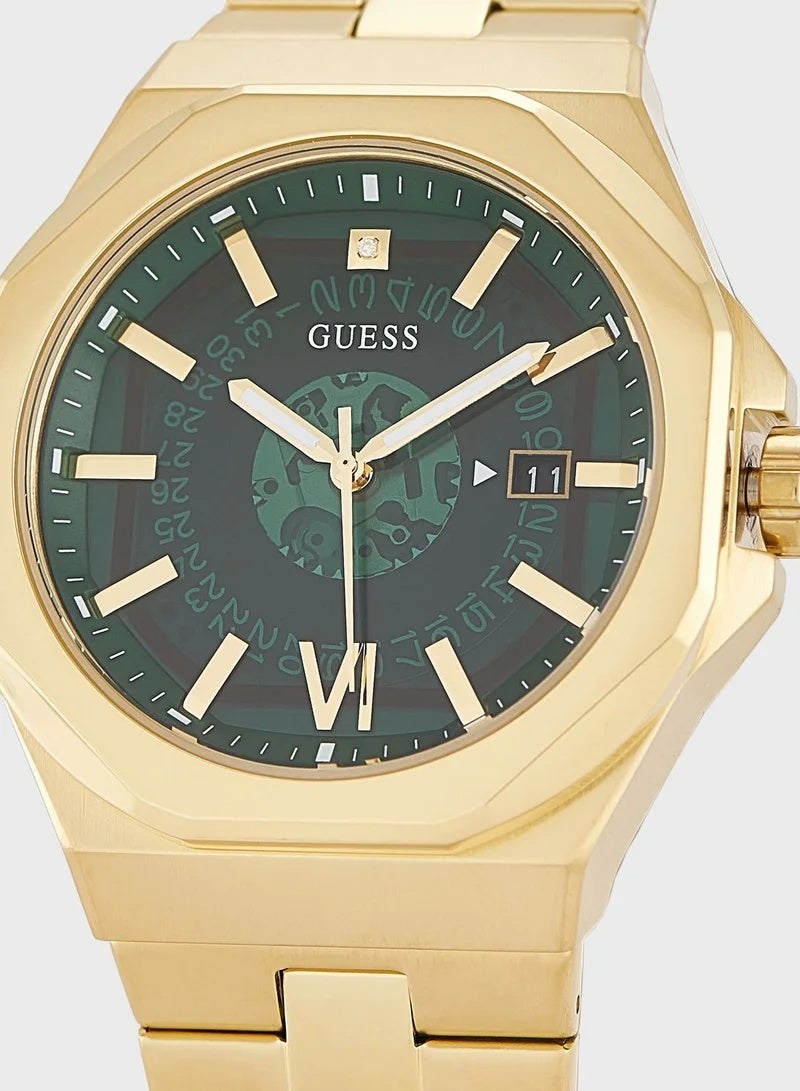 GUESS Emperor Men's Analog Quartz Stainless Steel Gold Watch GW0573G2 - Image 2